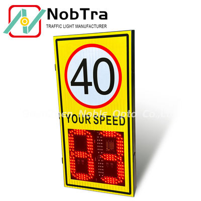 Sensitivity 0 to 112 Solar Powered Radar Speed Signs Featuring WIFI Communication and 24.125GHZ Radar Working Frequency for Road Safety