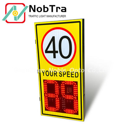 Sensitivity 0 to 112 Solar Powered Radar Speed Signs Featuring WIFI Communication and 24.125GHZ Radar Working Frequency for Road Safety