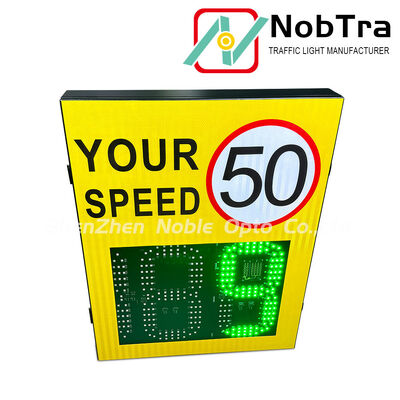 Power Consumption Red 12watt Green 15watt Digital Speed Limit Signs Visibility Range More Than 300 Meters and Integrated Radar for Highway Safety